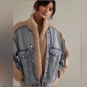 NWT BLANK NYC DENIM AND SHERPA JACKET